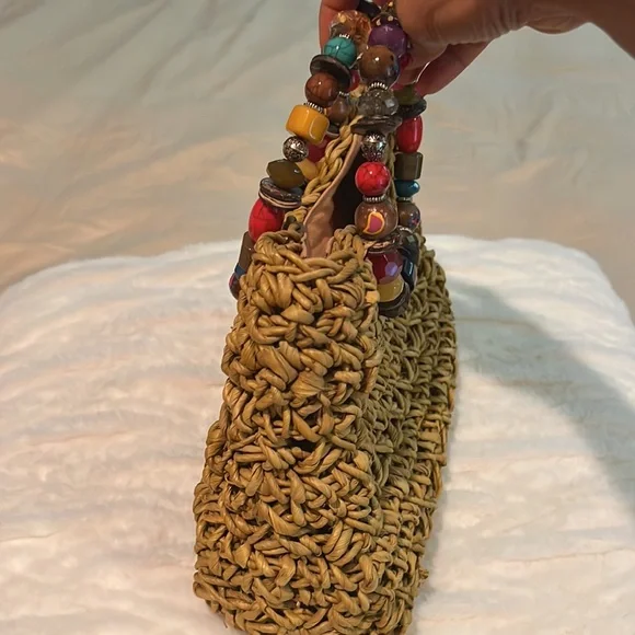 Cappelli Straworld Dorfman Pacific Purse Beautiful unique bag gently used - Picture 5 of 10